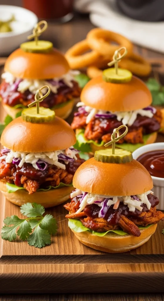 BBQ Chicken Sliders Serving