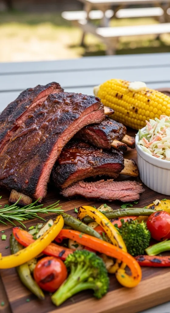 BBQ beef ribs serving