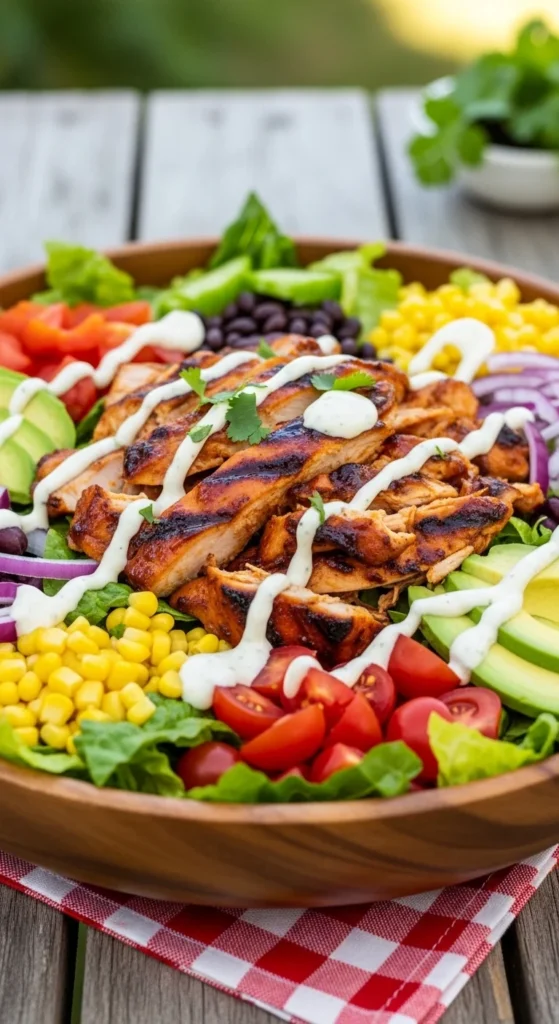 Bbq Chicken Salad Serving