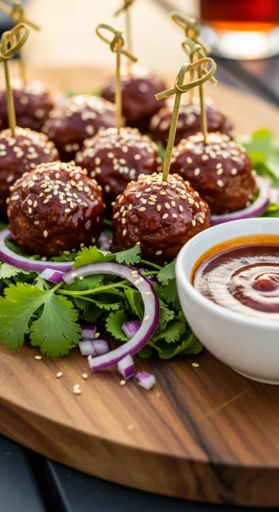 Bbq Meatballs Serving