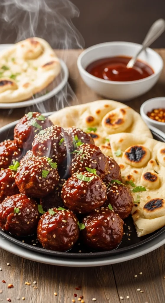 Bbq Meatballs Serving