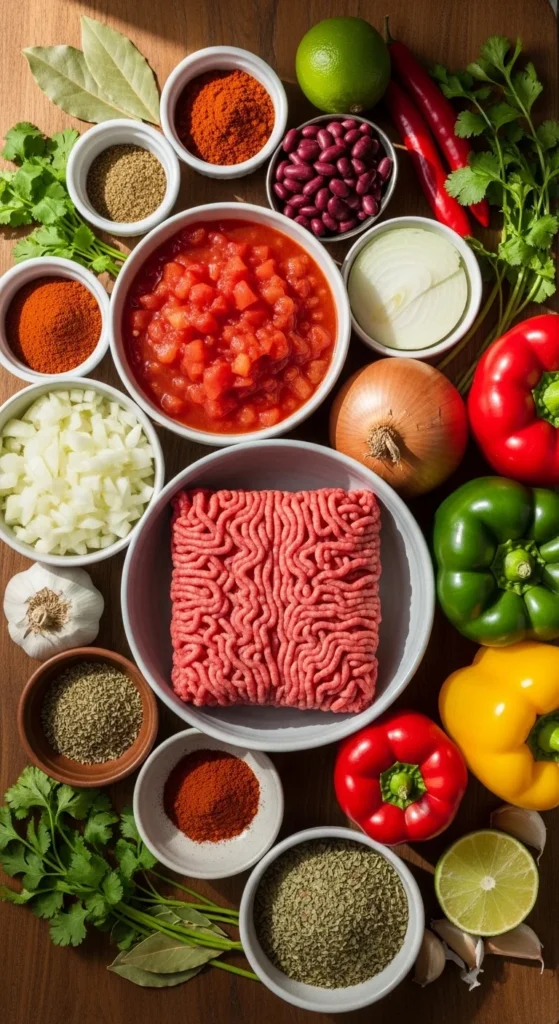 Beef Chili Ingredients