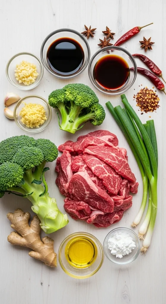 Beef and Broccoli Ingredients