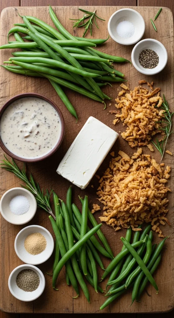Green Bean Casserole with Cream Cheese Ingredients