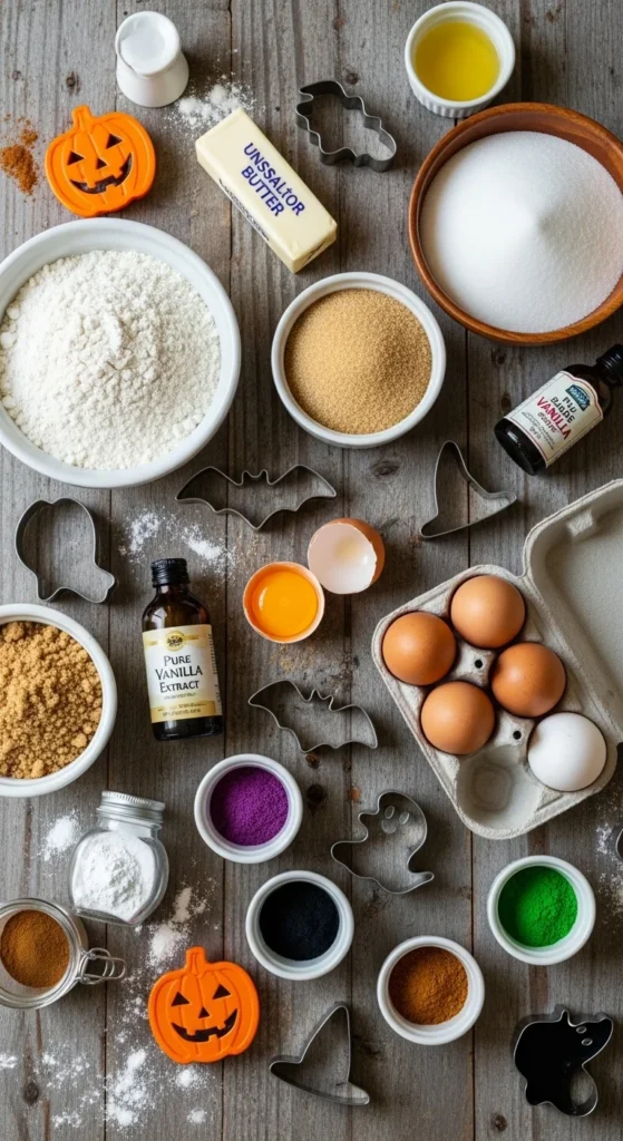 Halloween Sugar Cookies Ingredients