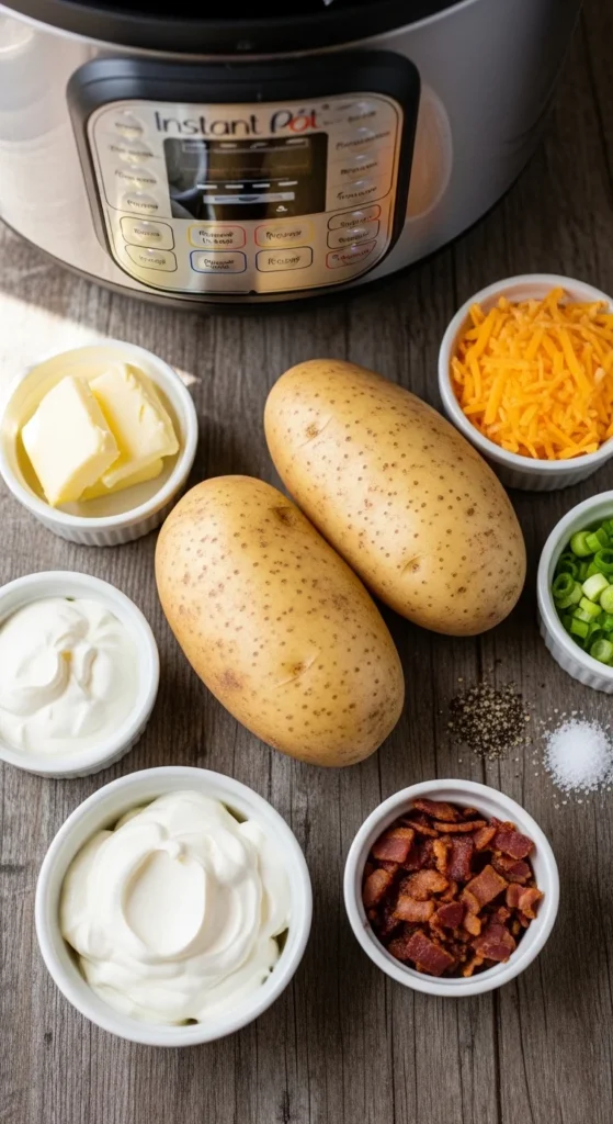Instant Pot Baked Potatoes Ingredients