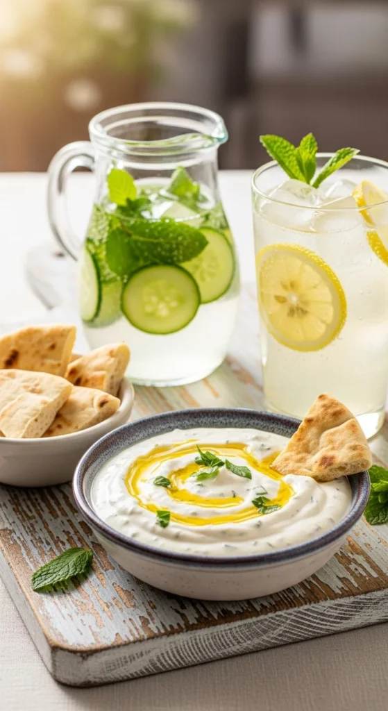 Mediterranean Garlic Sauce Serving