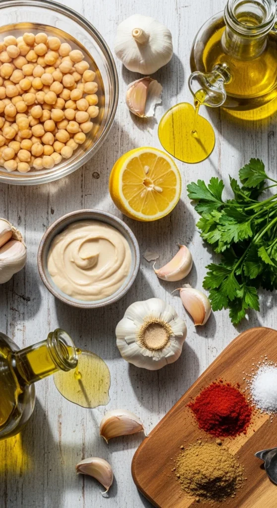 Mediterranean Hummus Ingredients