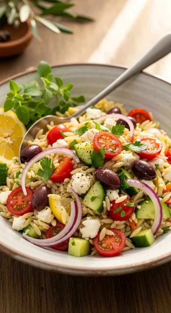 Mediterranean Orzo Serving