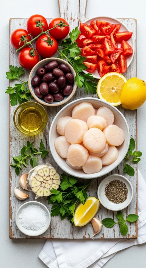 Mediterranean Scallops Ingredients