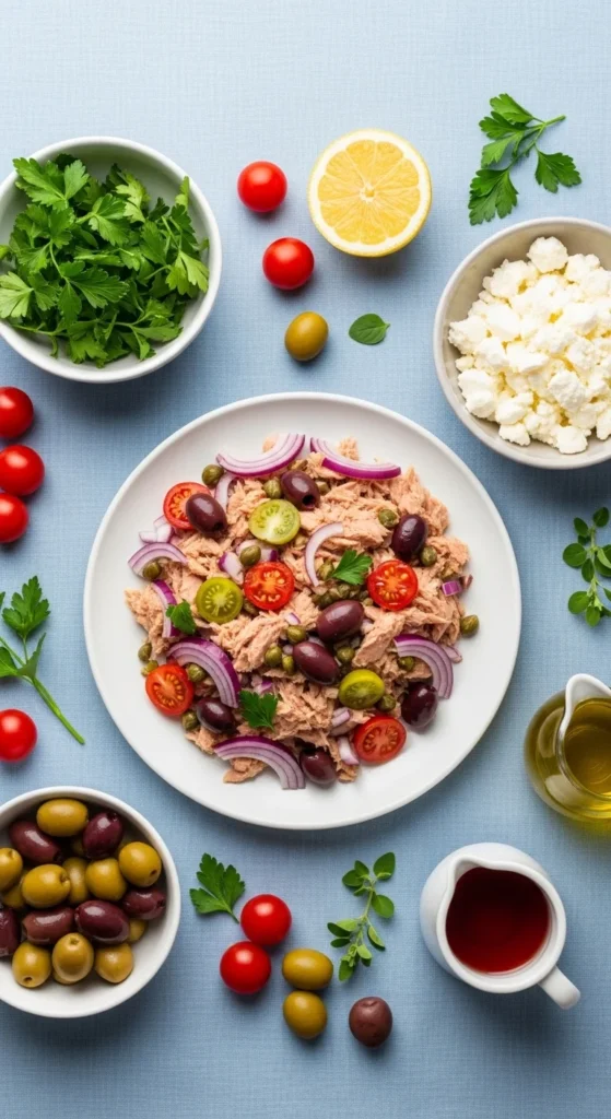 Mediterranean Tuna Salad: Quick, Zesty Dinner Delight 3 Mediterranean Tuna Salad Ingredients