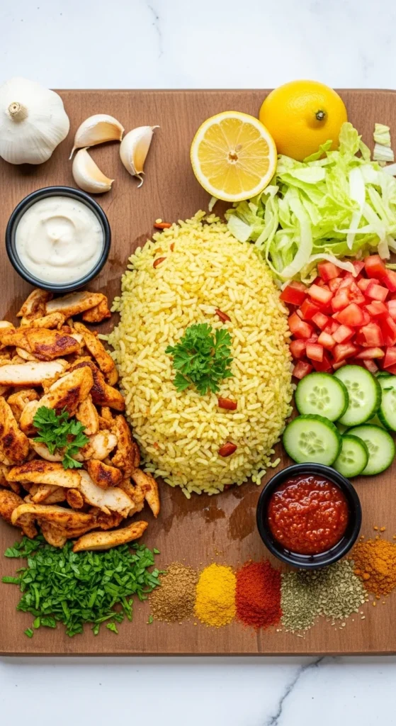 Shawarma Rice Ingredients