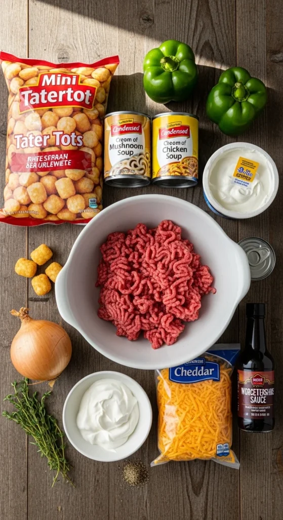 Tatertot Casserole Ingredients