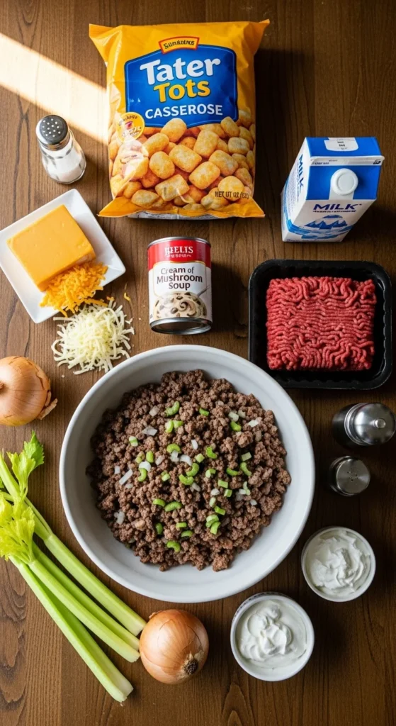 Tatertot Casserole Ingredients
