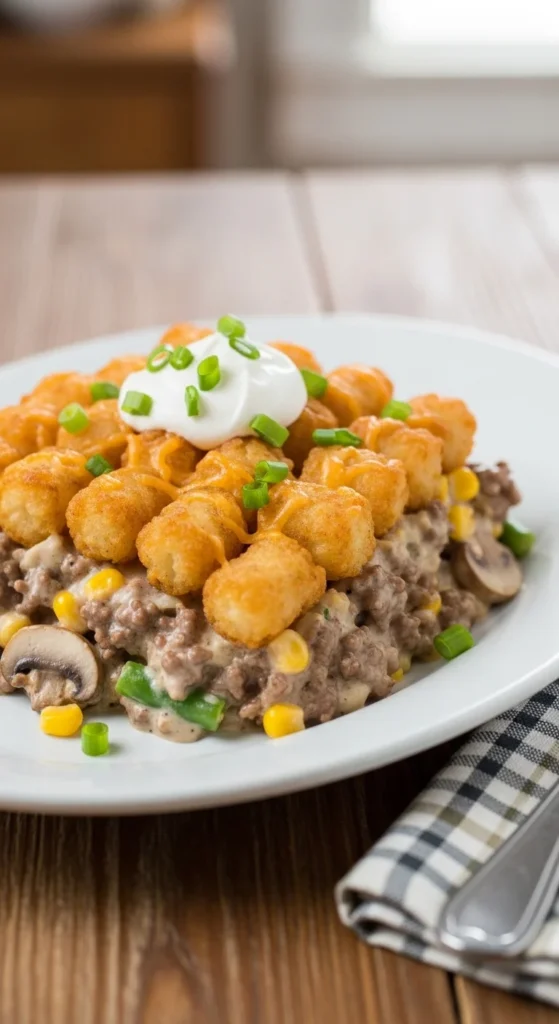 Tatertot Casserole Serving