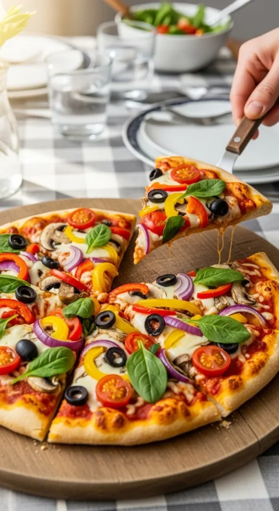 Veggie Pizza Serving