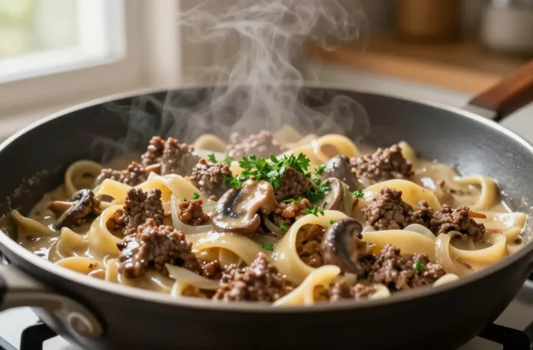 Ground Beef Stroganoff: Weeknight Comfort in One Pan