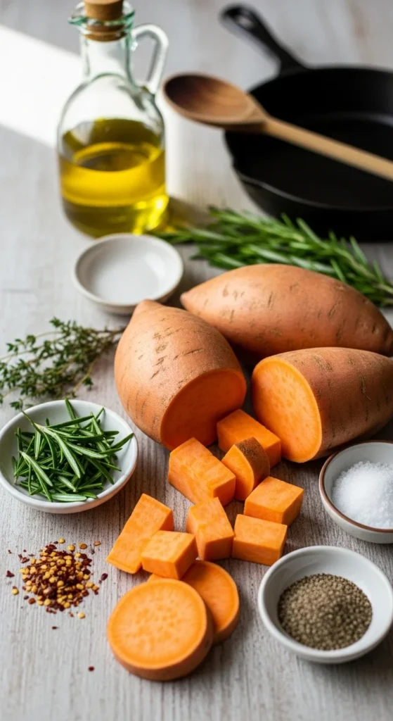 Pan Roasted Sweet Potatoes Ingredients