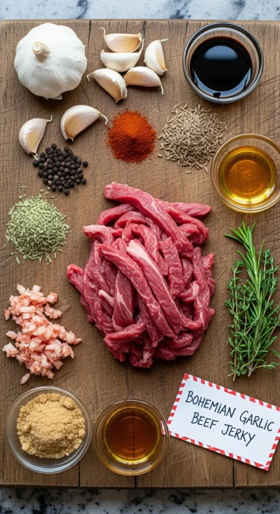 Bohemian Garlic Beef Jerky ingredients