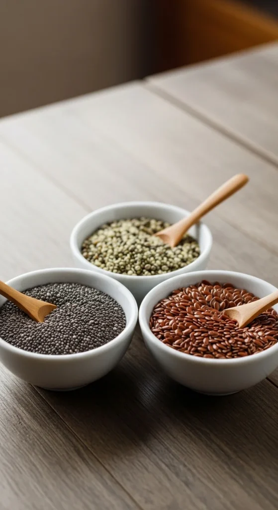 Chia, hemp, and flax