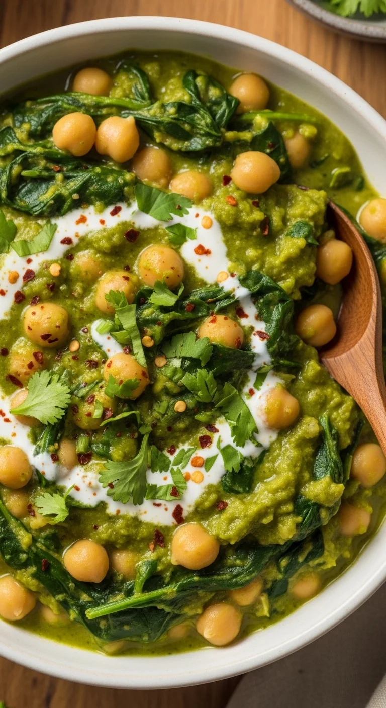 Creamy Chickpea Spinach Bowls