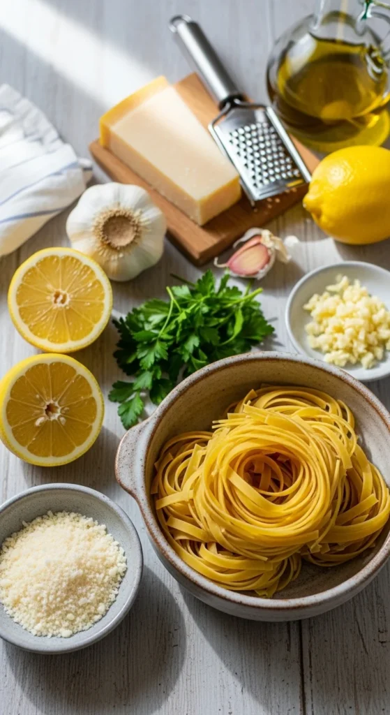 Cremy Lemon Pasta Ingredients
