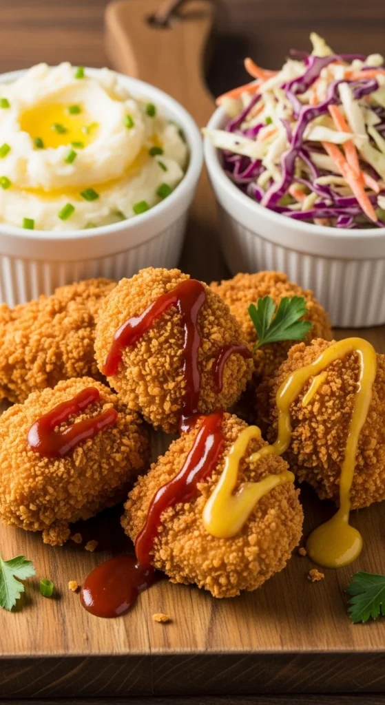 Crispy Tofu Fried Chicken Serving