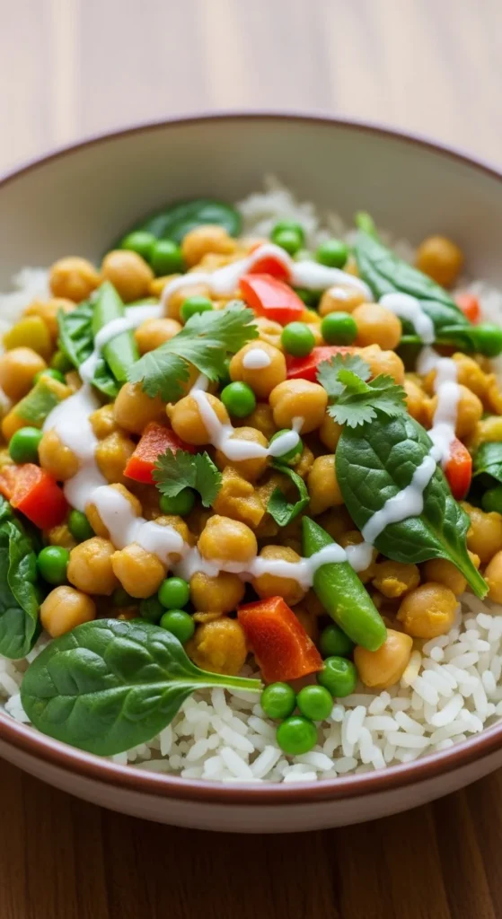 Curried Chickpea Veggie Rice
