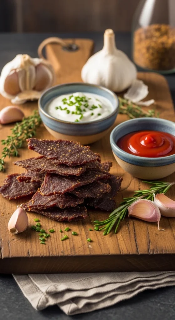 Garlic Beef Jerky Serving