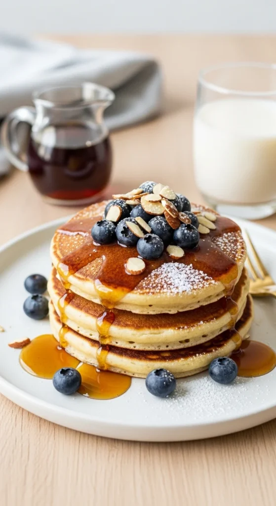 High-Protein Vegan Pancakes Serving