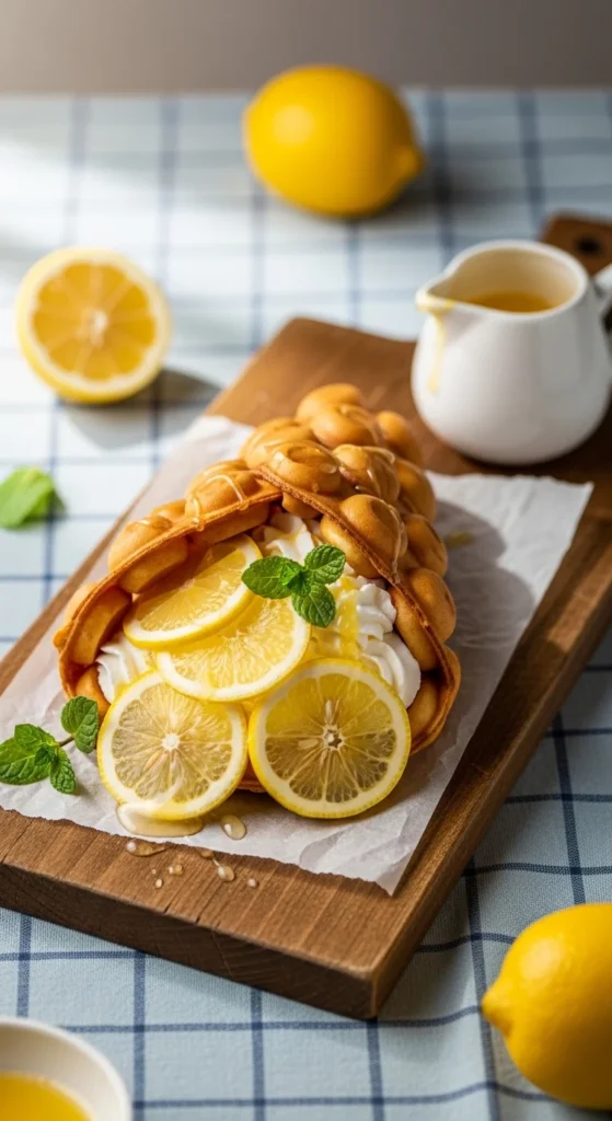 Lemons Bubble Waffle Serving