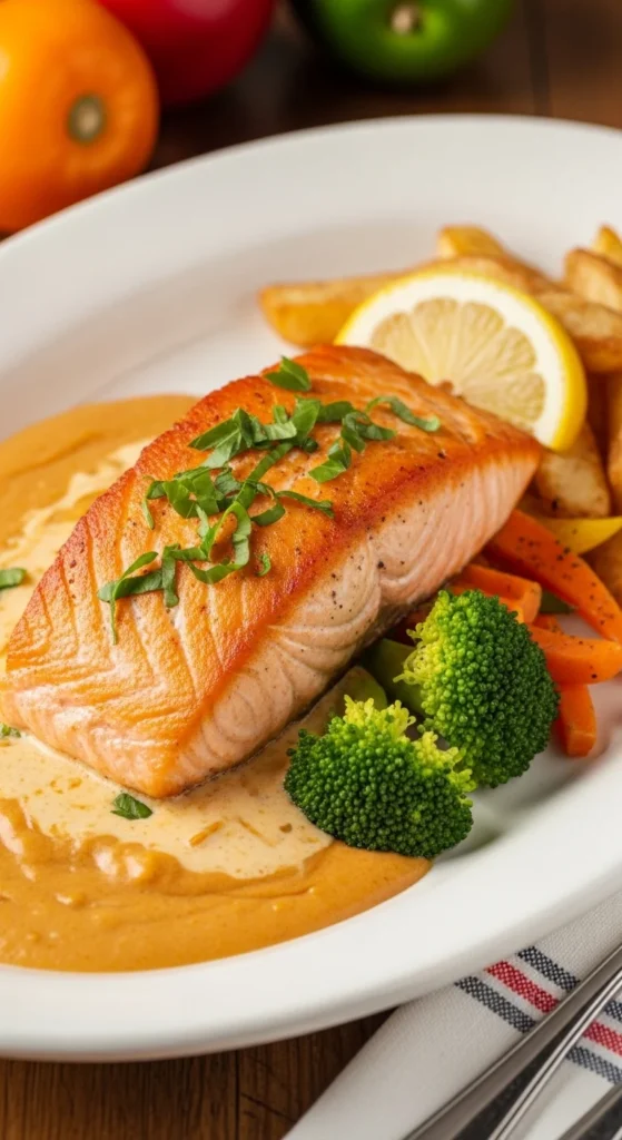 Pappadeaux Salmon Alexander serving