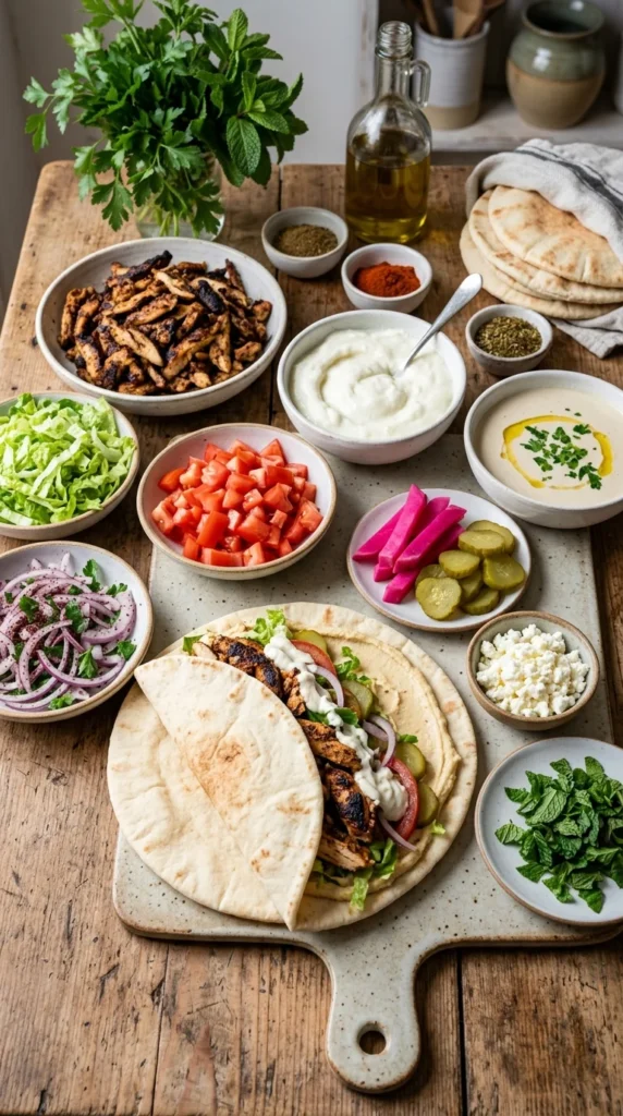 Shawarma Wrap Ingredients