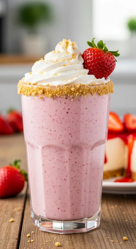 Strawberry Cheesecake Protein Shake Serving